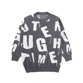 Long Sleeves Letter Pattern Knitted Sweater